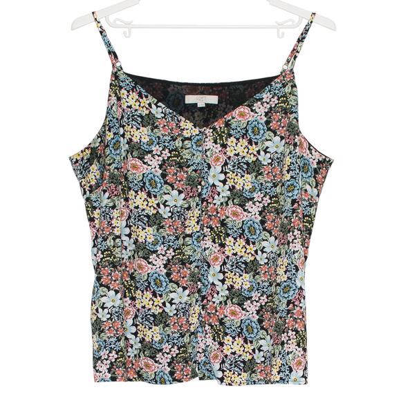 Loft Tank Top Boho Cottagecore Garden Party Minimalist Hippie Floral Button 26 - Picture 1 of 8